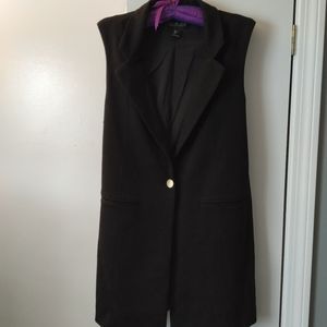 Black Rachel Zoe Sleeveless Blazer